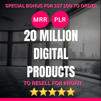 Bundle of over 20 million digital products with private label package and master resale rights