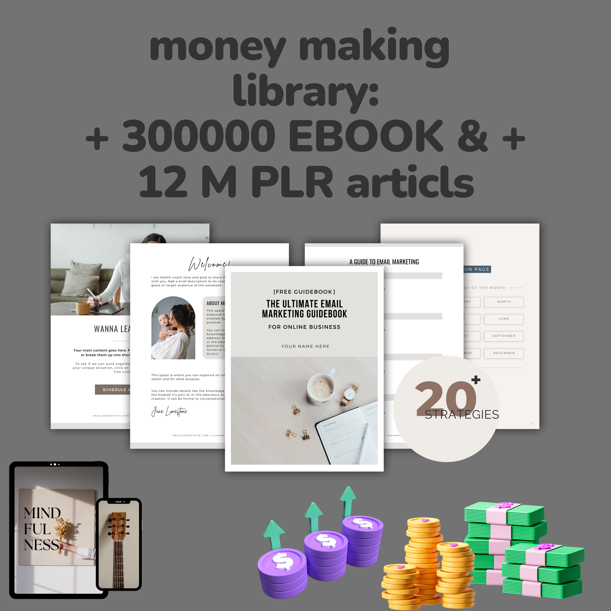 +300,000 كتاب إلكتروني و+12 مليون مقال PLR - PIZPLUS